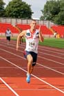 Richard Kilty (Gateshead) winning the 200 metres at the Gateshead Tartan Games Open.